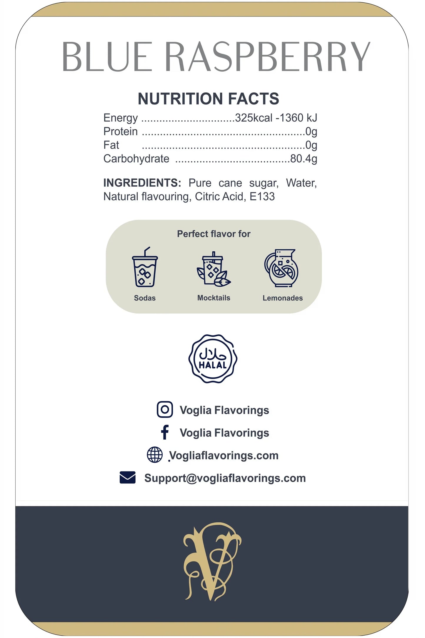 Blue Raspberry Syrup - 1.05L