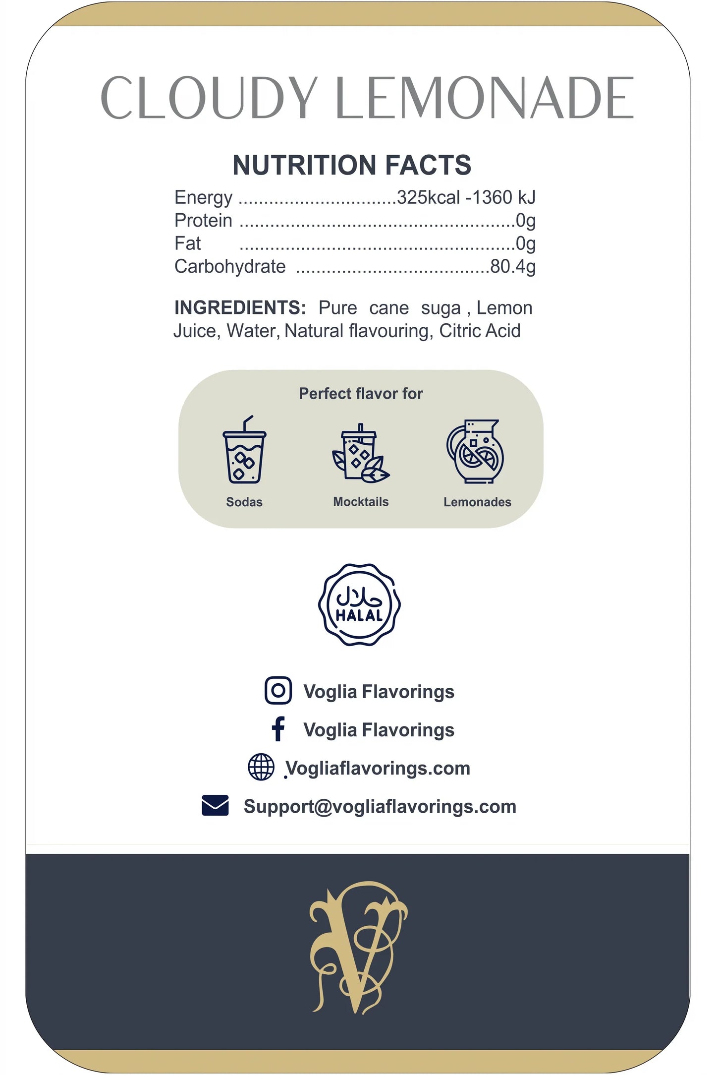 Cloudy Lemonade Syrup - 1.05L