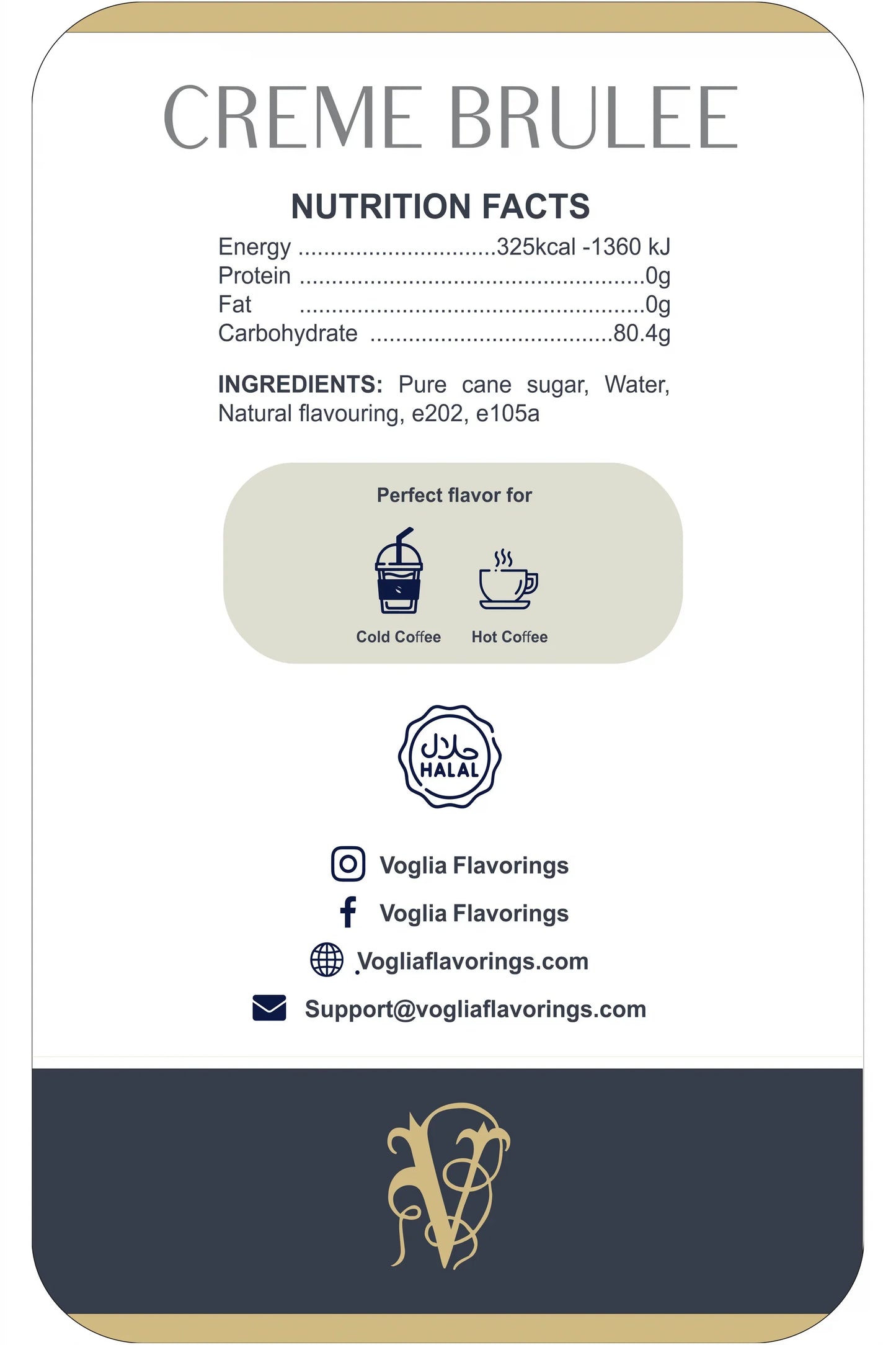 Creme Brulee Syrup - 1.05L